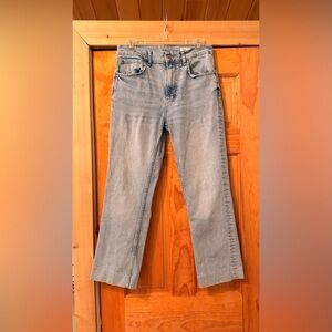 Zara Sky Blue Cropped Jeans